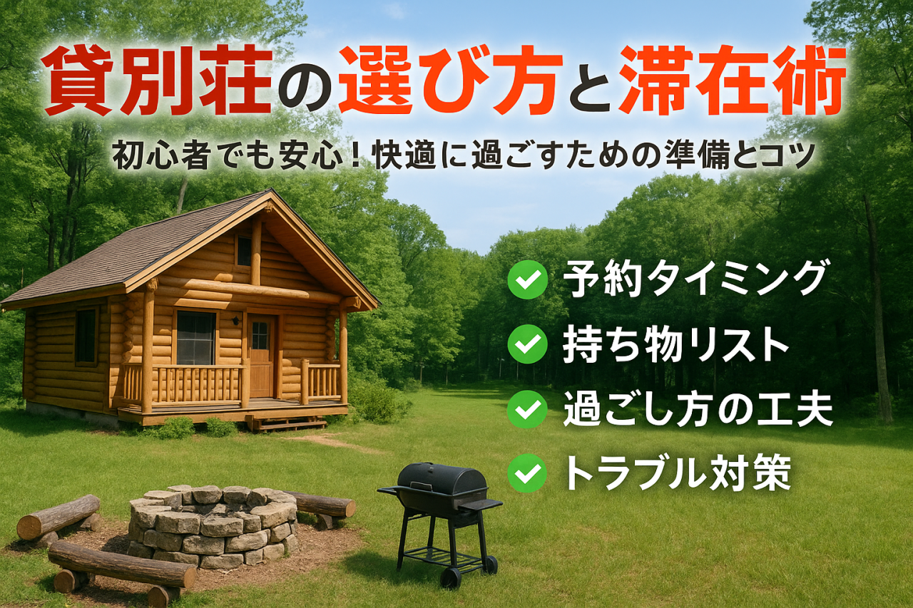 貸別荘の使い方と選び方の極意！コテージ滞在を成功させるポイント