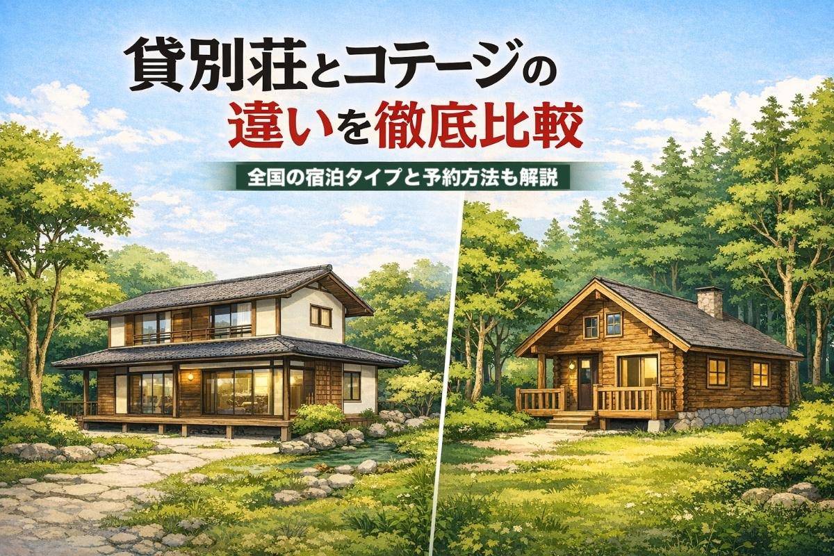 貸別荘とコテージの違いを徹底比較｜全国の宿泊タイプと予約方法も解説
